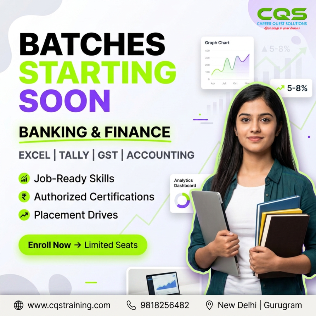 CQS Training Pvt. Ltd. - Gurugram Facebook ad: Banks, CA firms, and companies are hiring accounting…