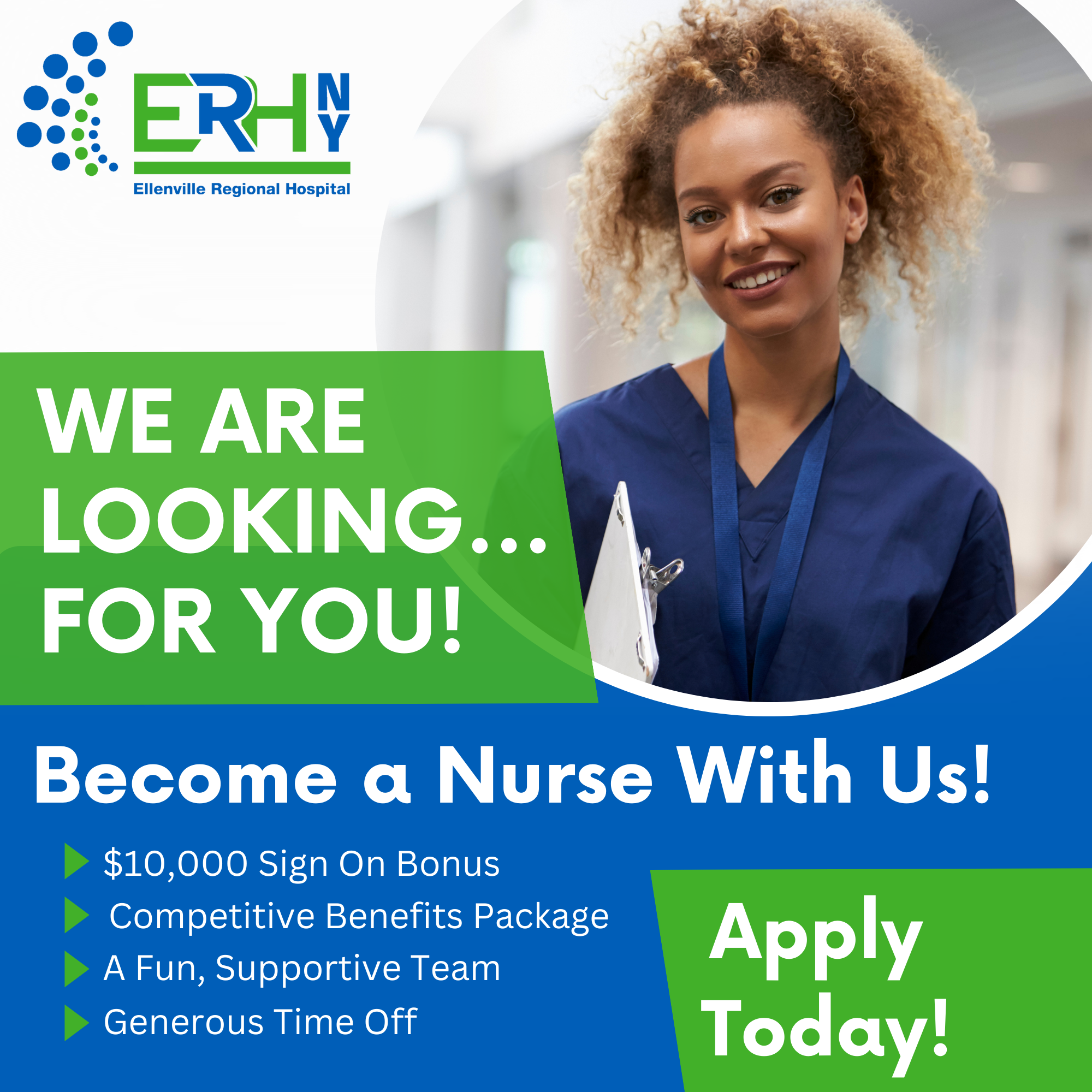 Ellenville Regional Hospital Facebook ad: Ellenville Regional Hospital - Getting Better. Together.