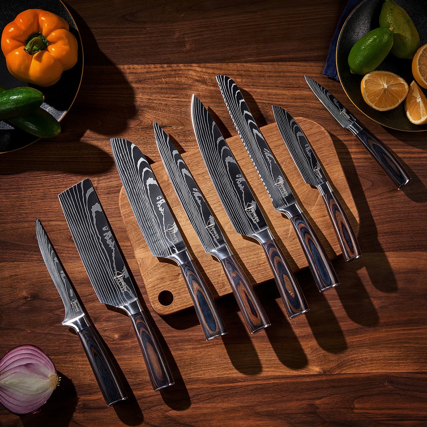 Senken Knives Facebook ad: Modern Knife Sets for the Modern Kitchen.