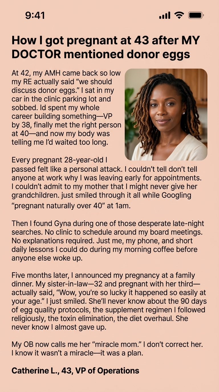 Jess Fertility Secrets Facebook ad