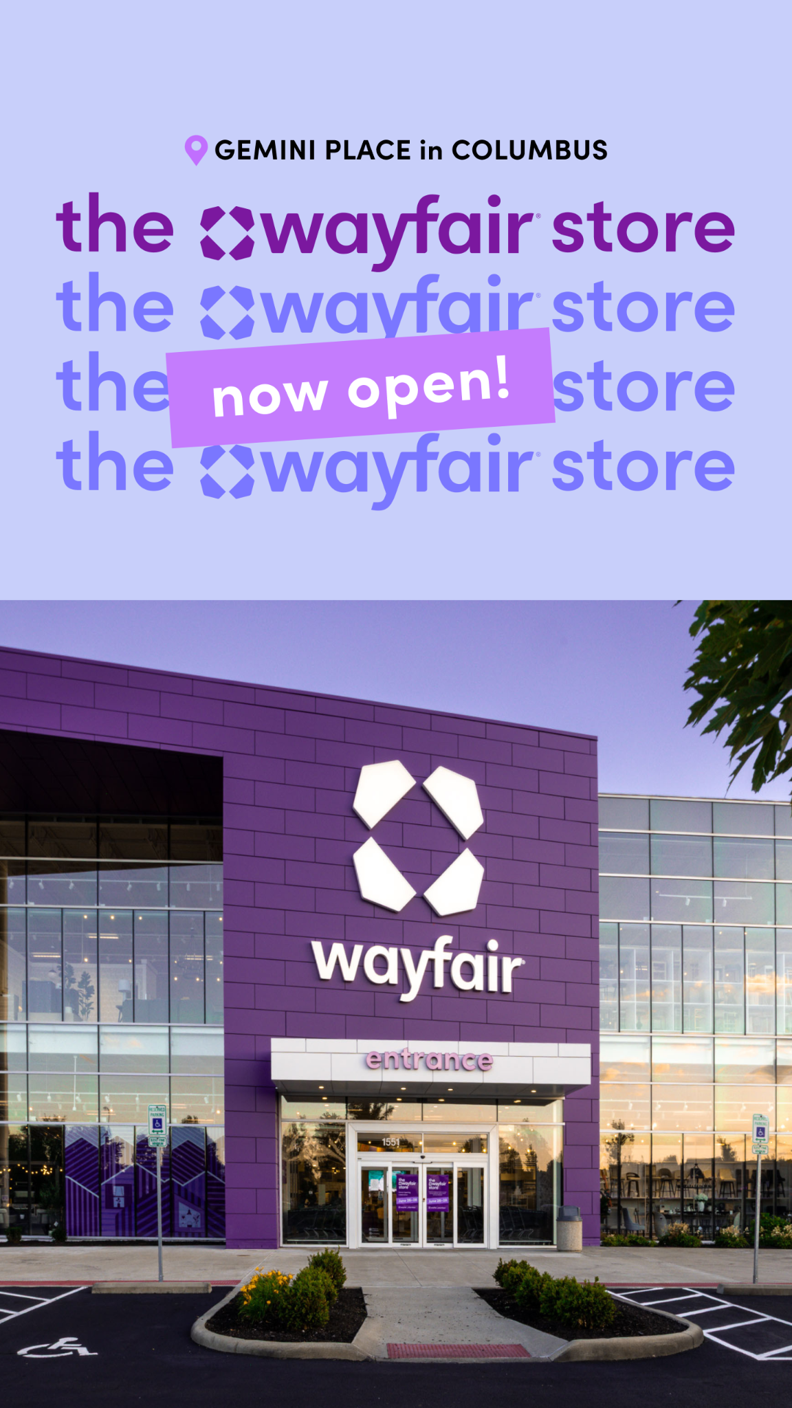 Wayfair Columbus Facebook ad from Jul 7, 2026