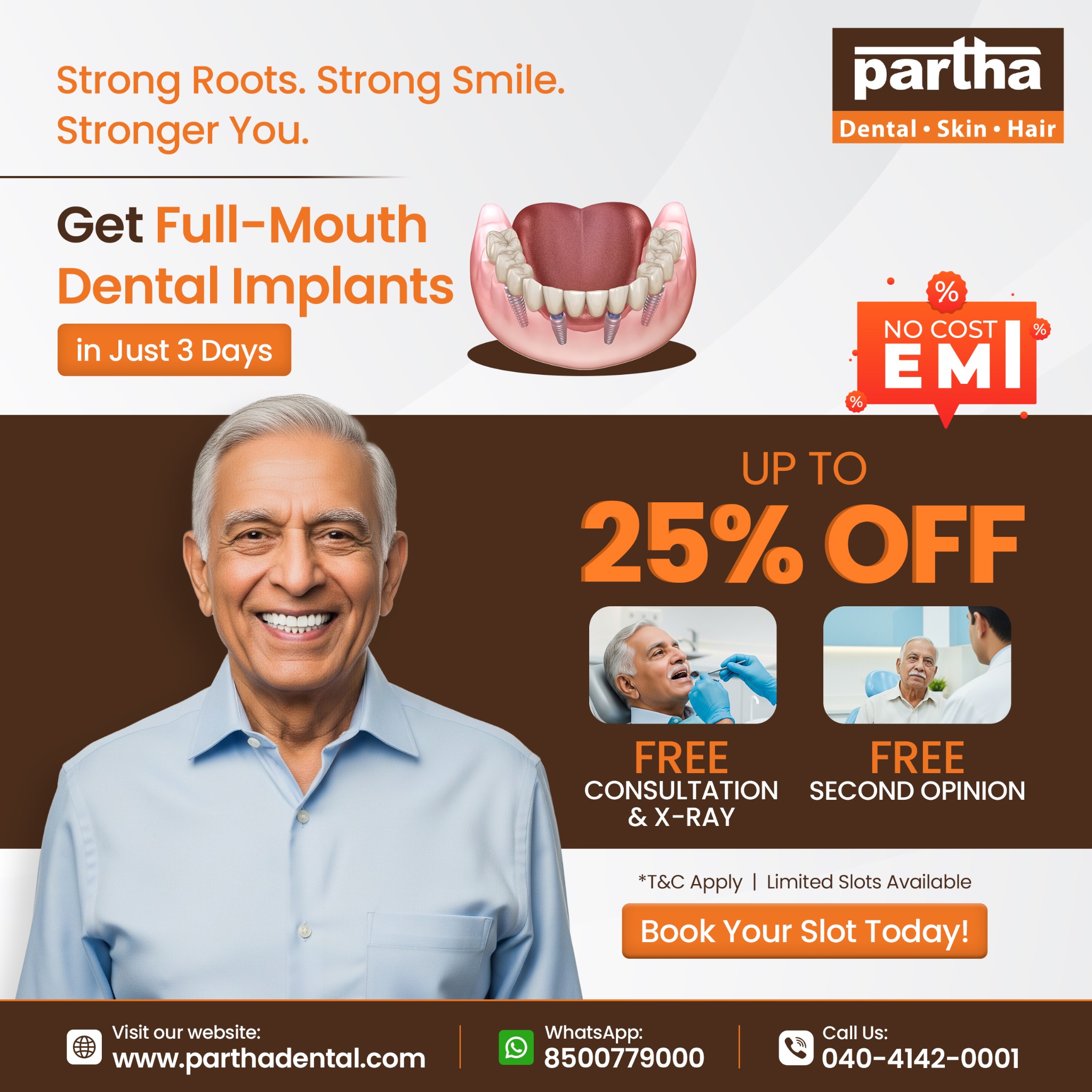 Partha Dental Skin Hair Clinic Facebook ad