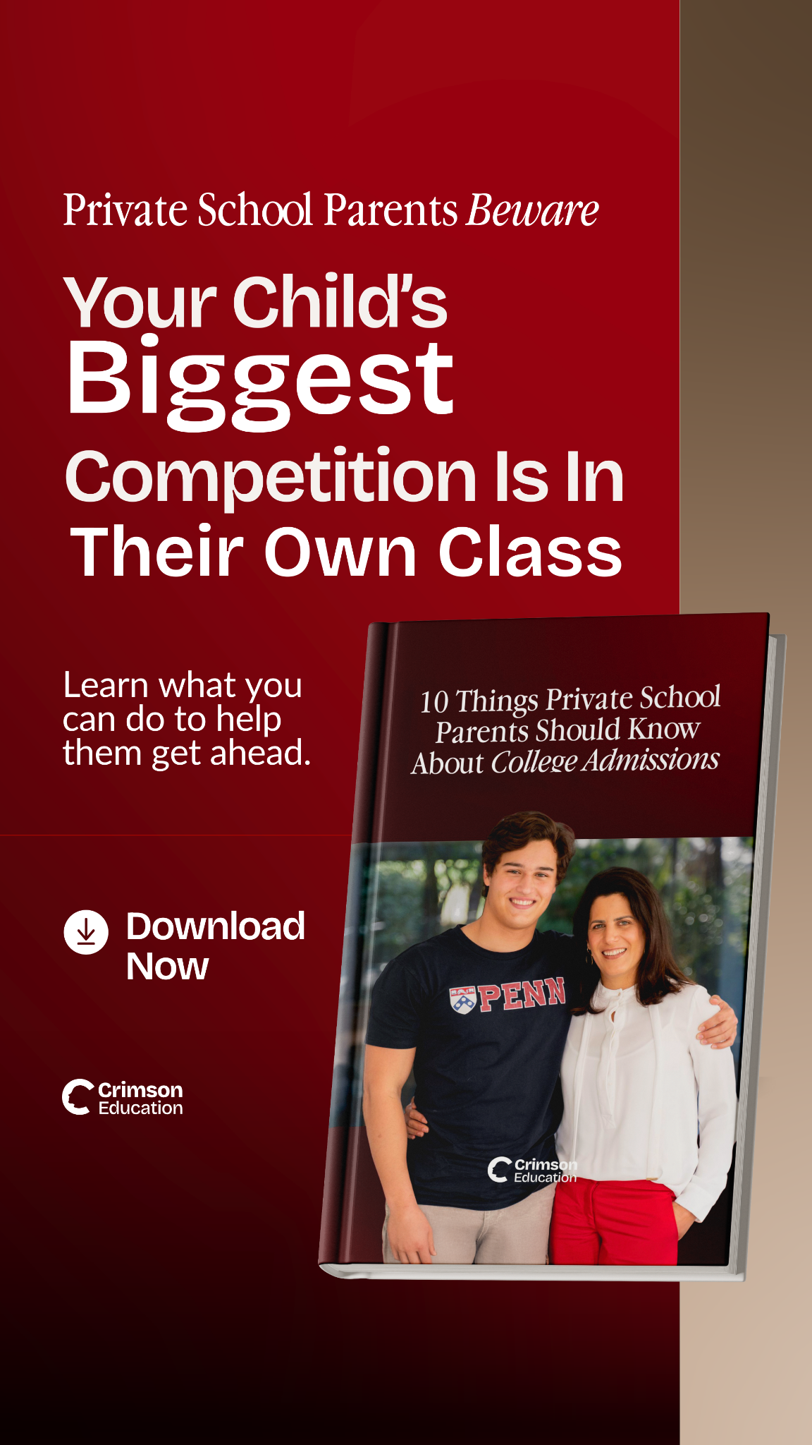 Crimson Education Facebook ad