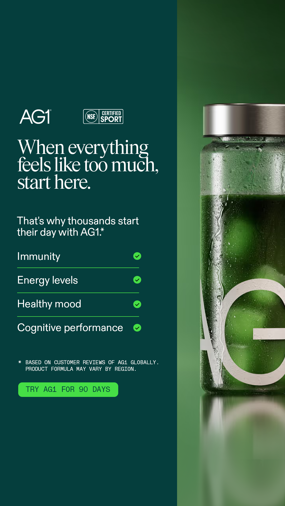 AG1 by Athletic Greens Facebook ad