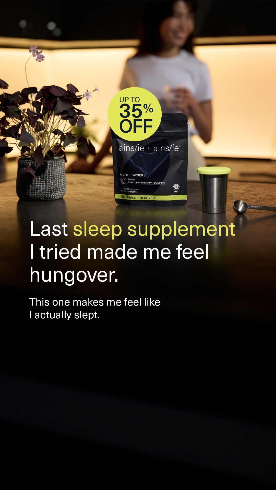 Ainslie + ainslie Facebook ad: Start Sleeping Like An Athlete