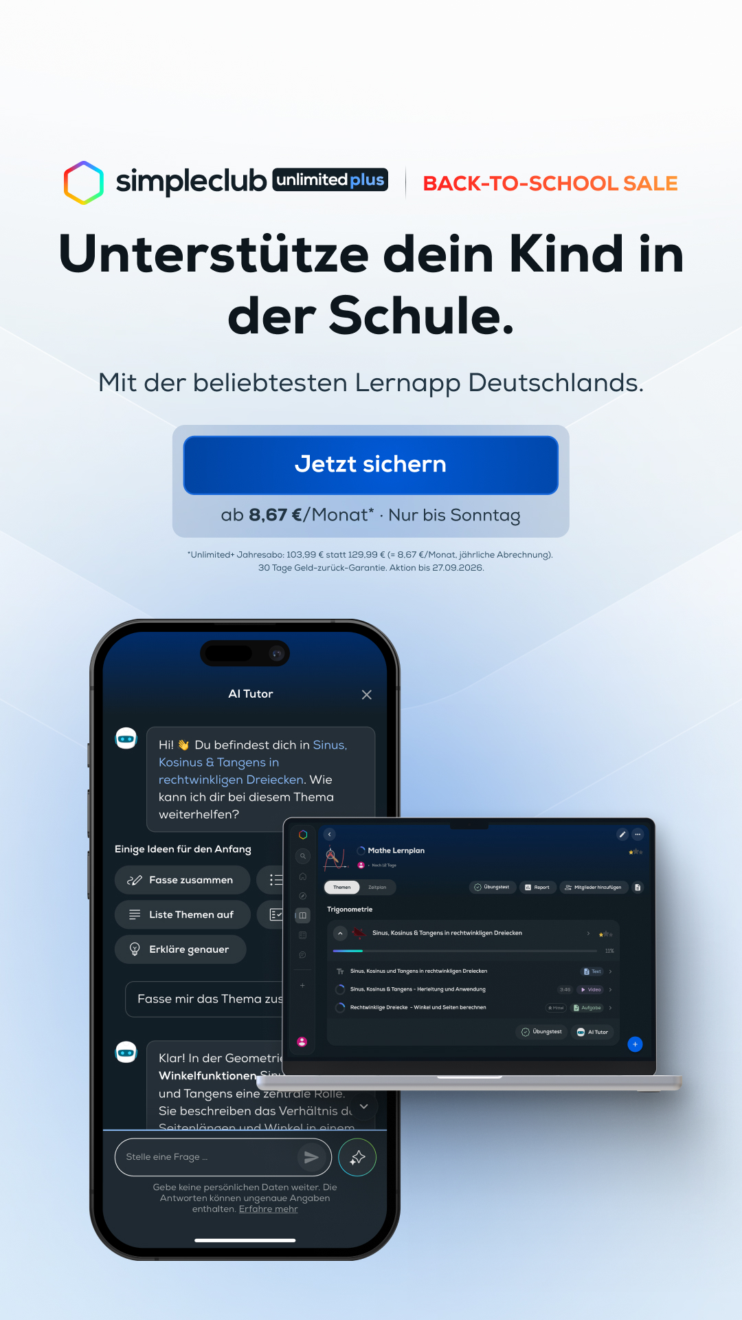 simpleclub Facebook ad