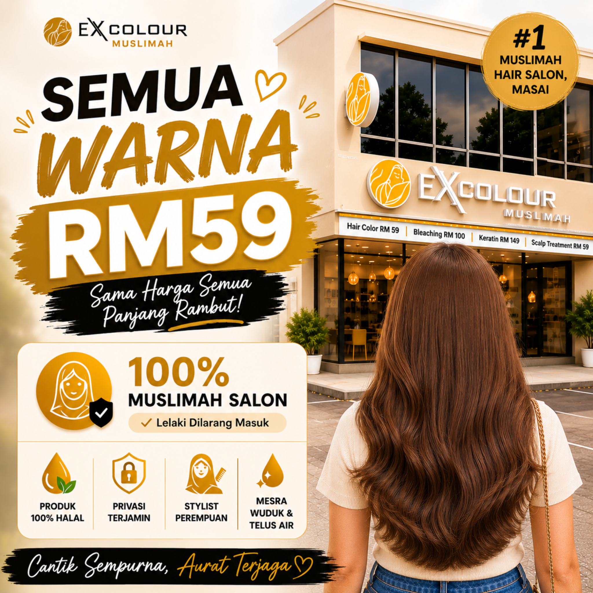 Ex Colour Muslimah Hair Salon Facebook ad