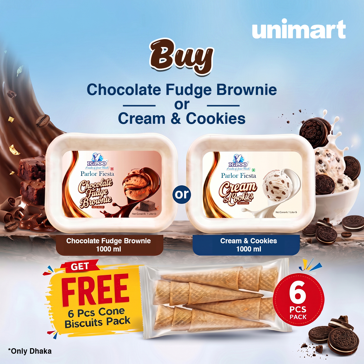 Unimart Facebook ad: Scoop Up the Sweet Deal!