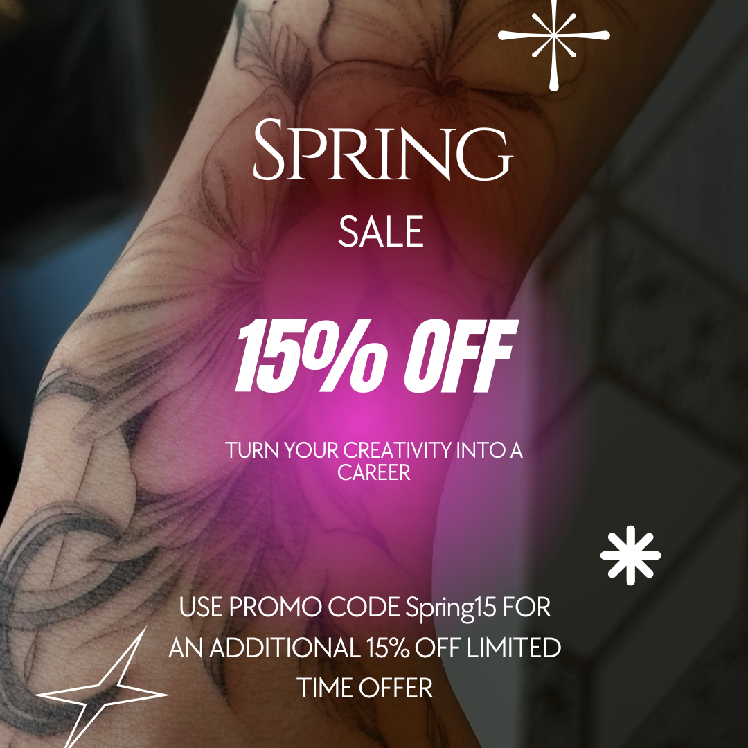 Beauty INKstitute Facebook ad: Limited-Time Spring Sale 15% OFF Sitewide, Use code…