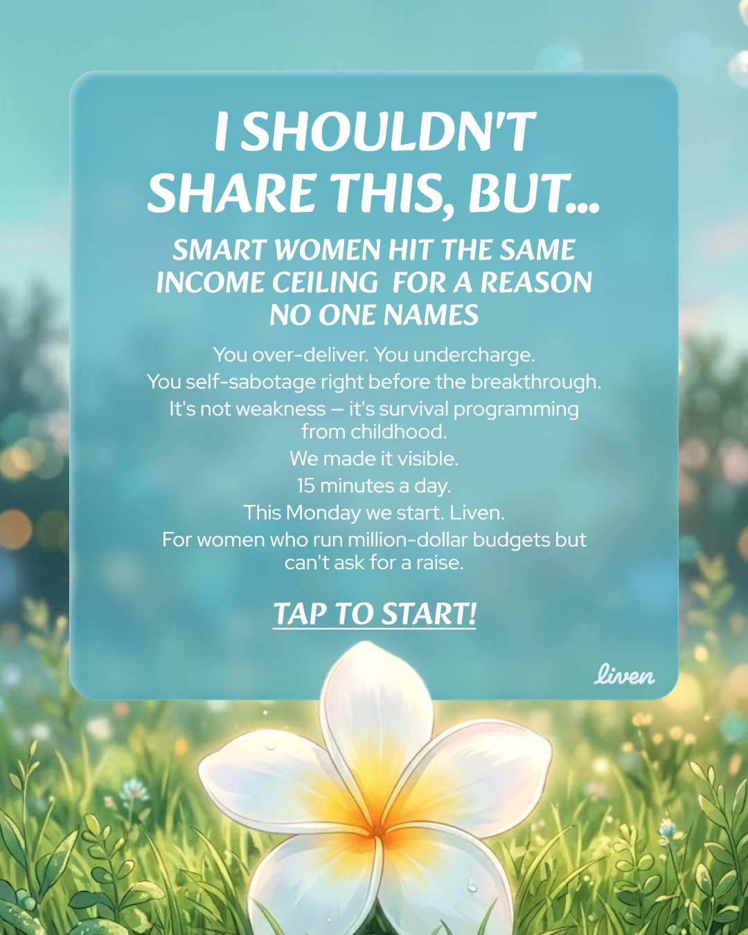 Liven: Self-Discovery Community Facebook ad