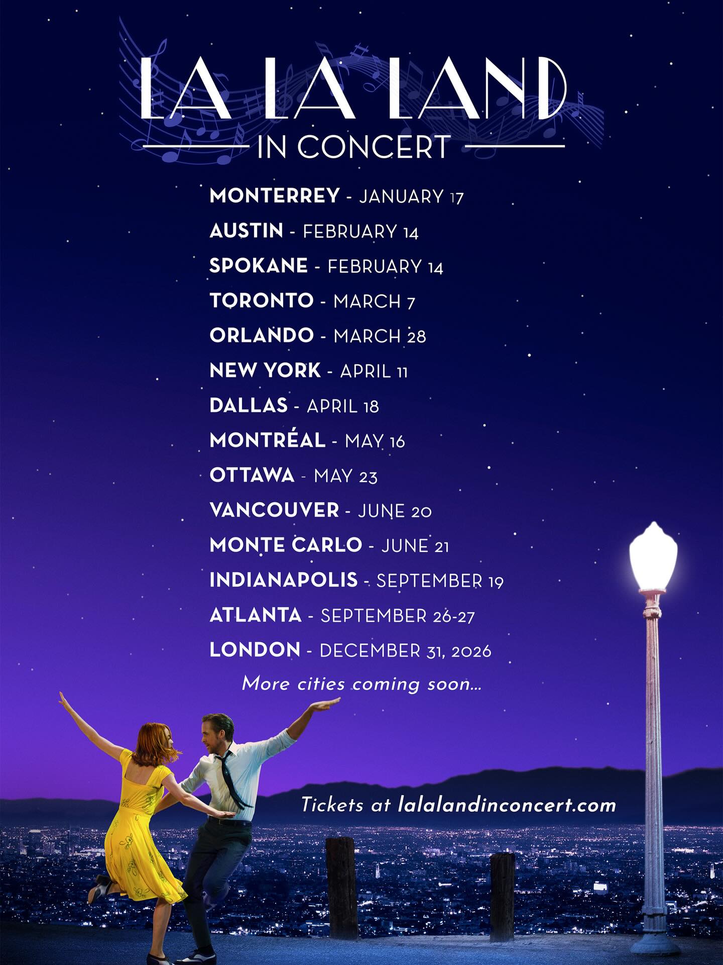 lalalandinconcert Facebook ad: Latest tour dates!