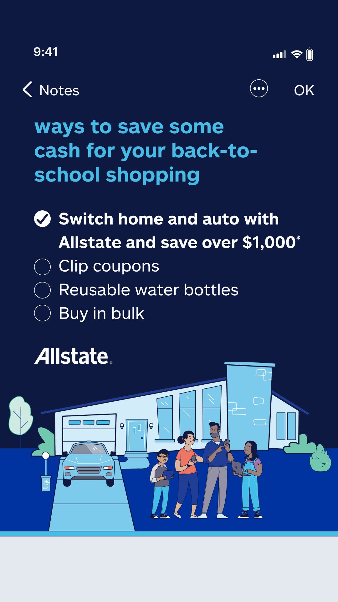 Allstate Facebook ad