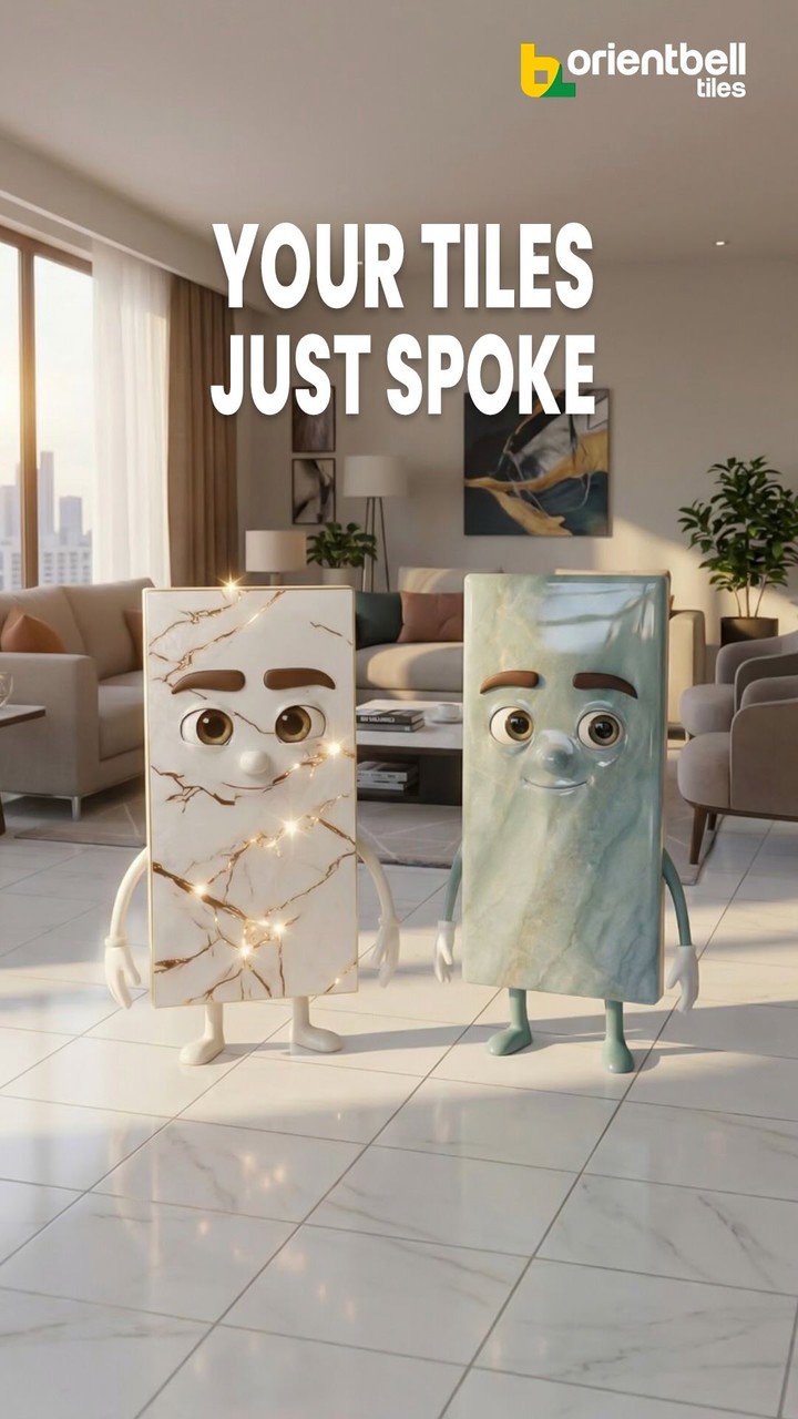 Orient Bell Tiles Facebook ad: Each tile brings its own story and character.