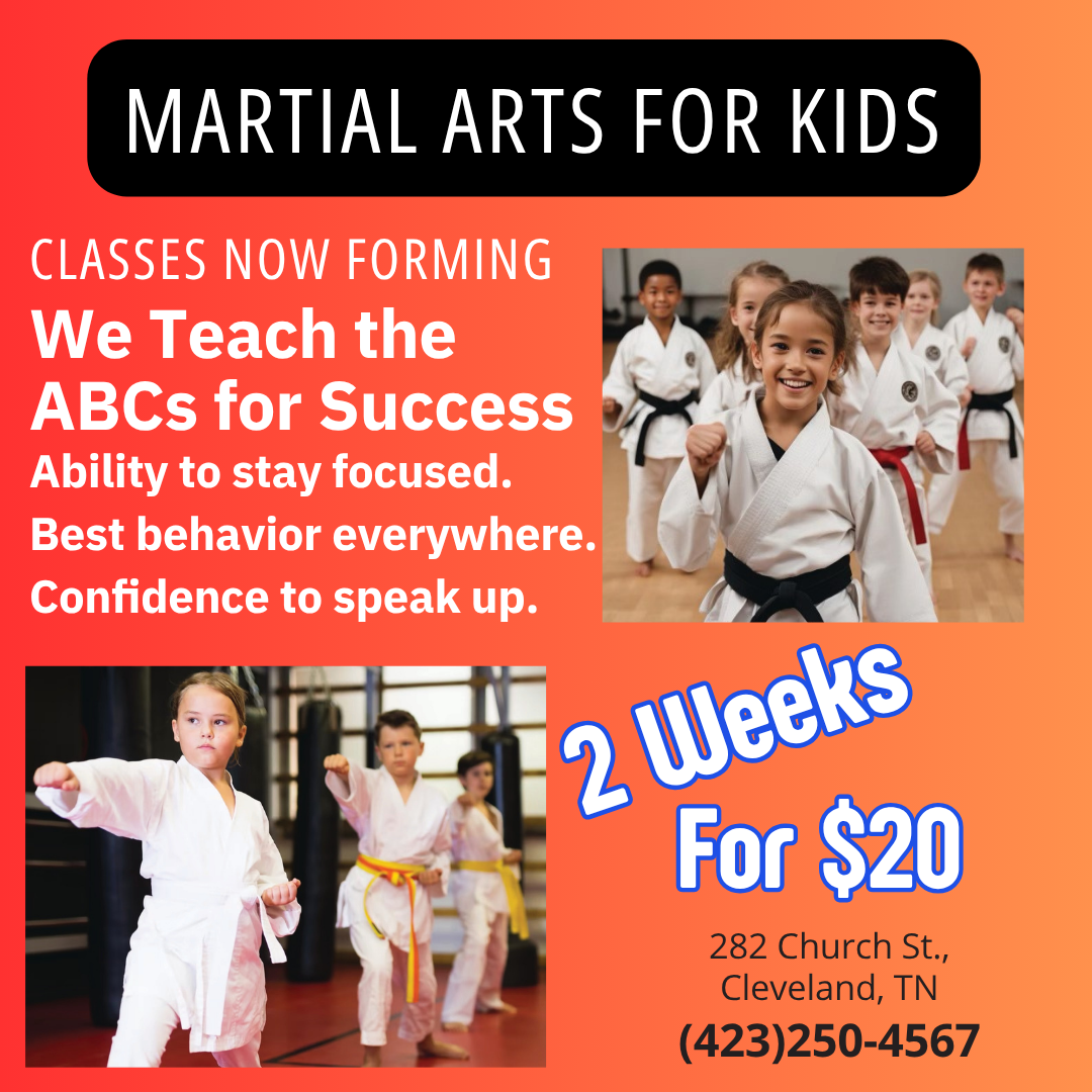 Cleveland Family Martial Arts Facebook ad: TWO WEEKS OF CLASSES FOR $20