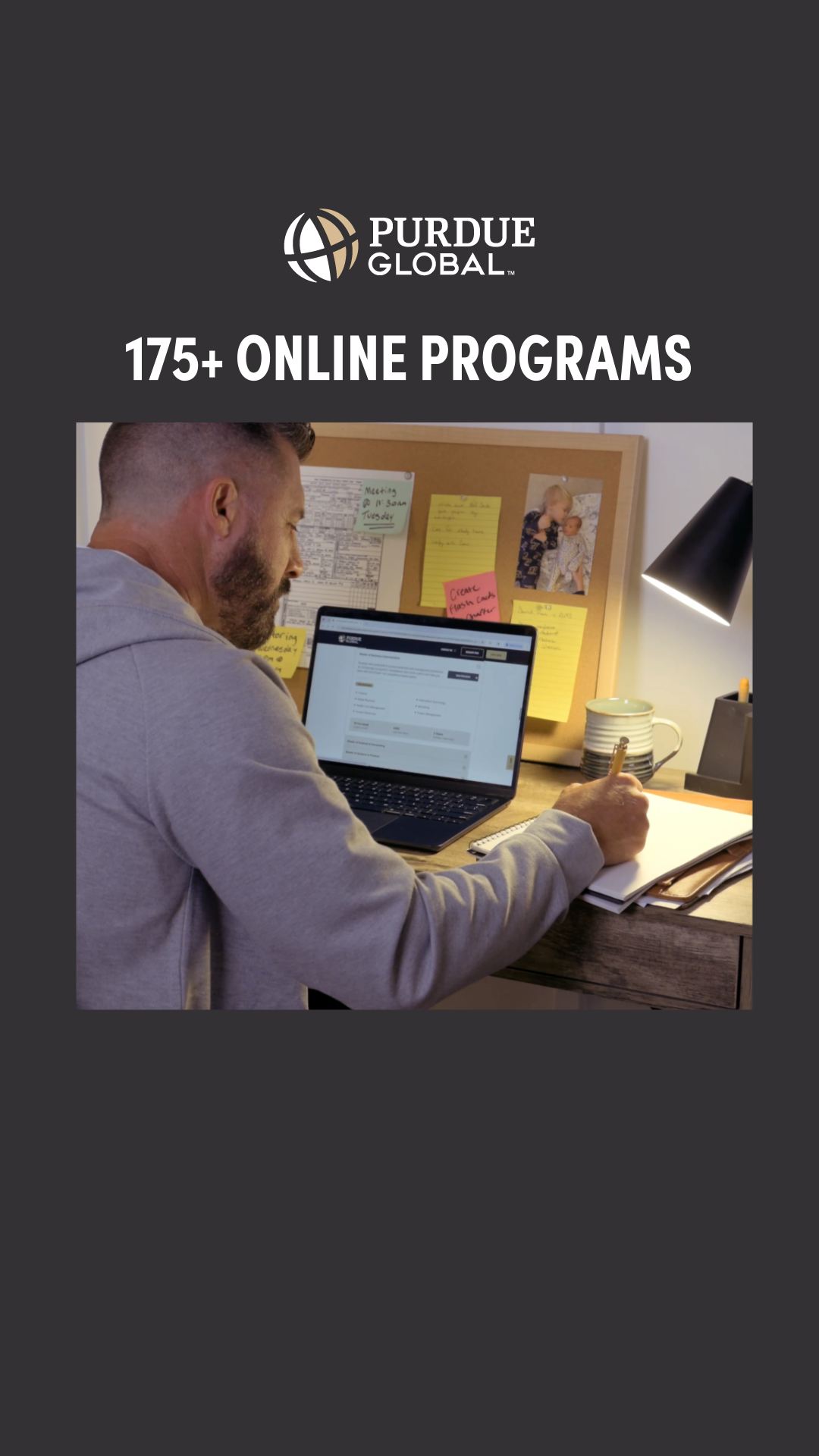 Purdue Global Facebook ad: Bachelor’s Degree Classes Start Soon.