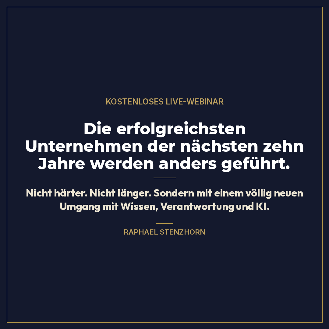 Raphael Stenzhorn - Werde vom Selbstständigen zum Unternehmer Facebook ad: 1.000+ zufriedene Kunden