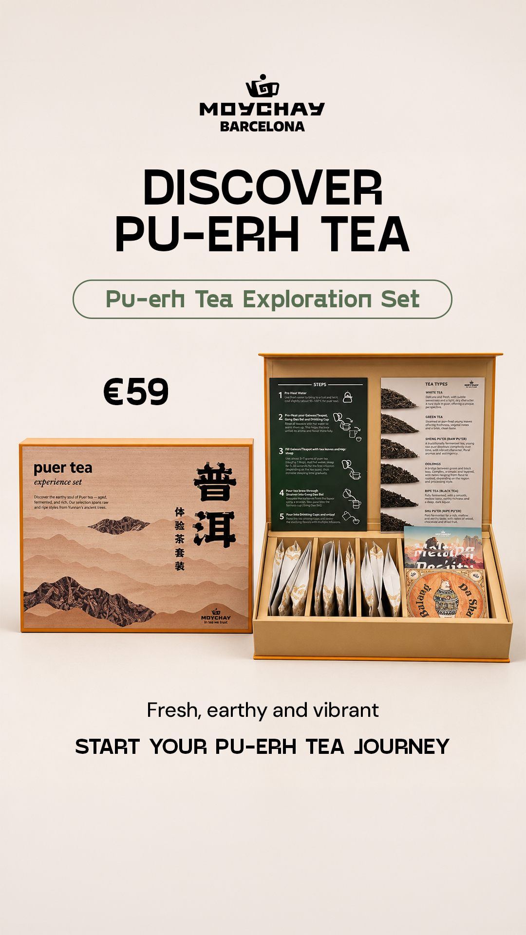 Moychay Barcelona Club de Té Facebook ad: Green Tea Exploration Set