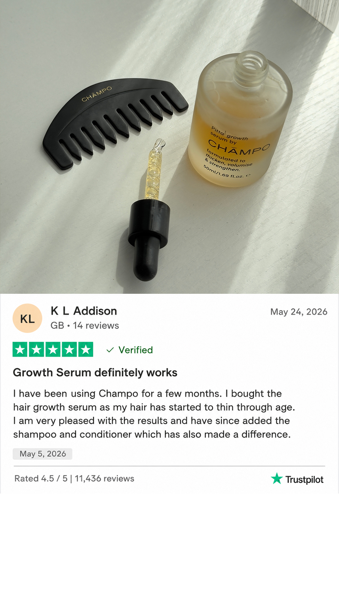 Chāmpo Haircare Facebook ad