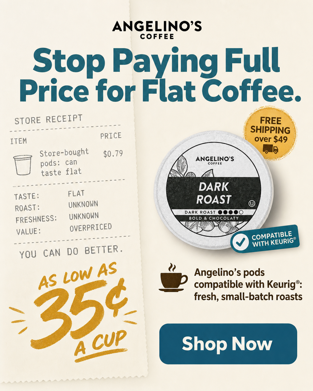 Angelino's Coffee Facebook ad