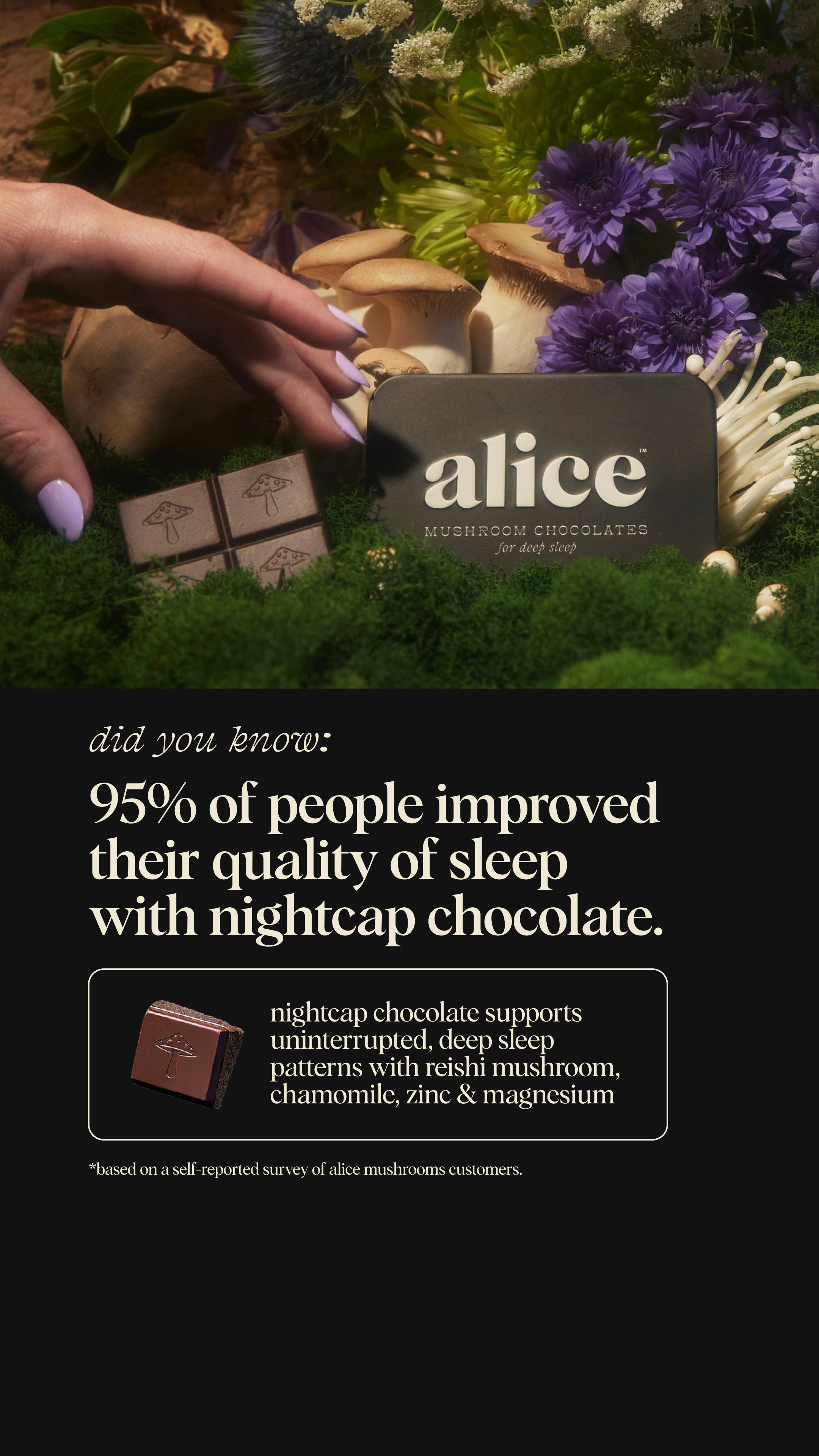 Alice Mushrooms Facebook ad