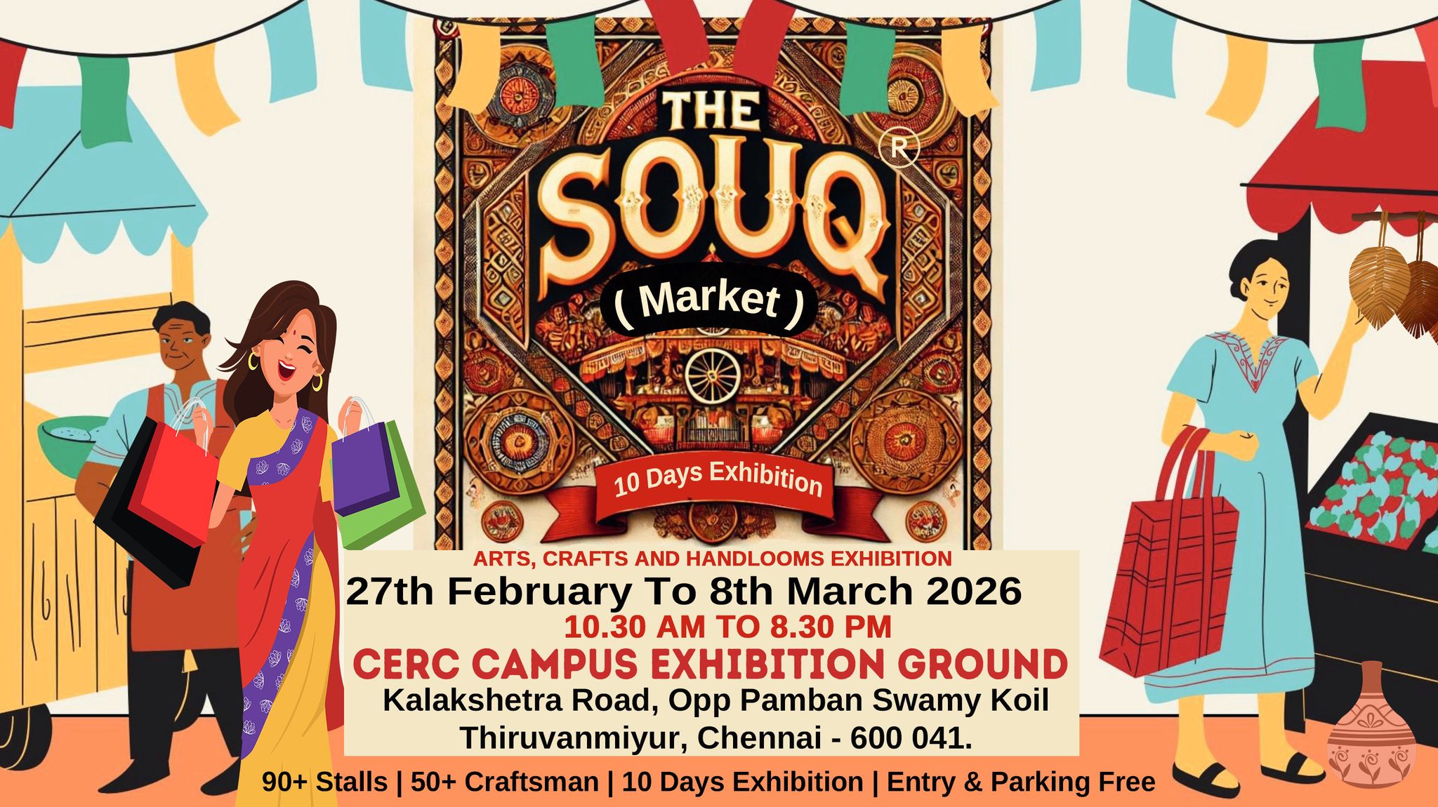 Grand Flea Market Facebook ad: The Souq (Market) - Arts, Crafts, Handlooms and Lifestyle…