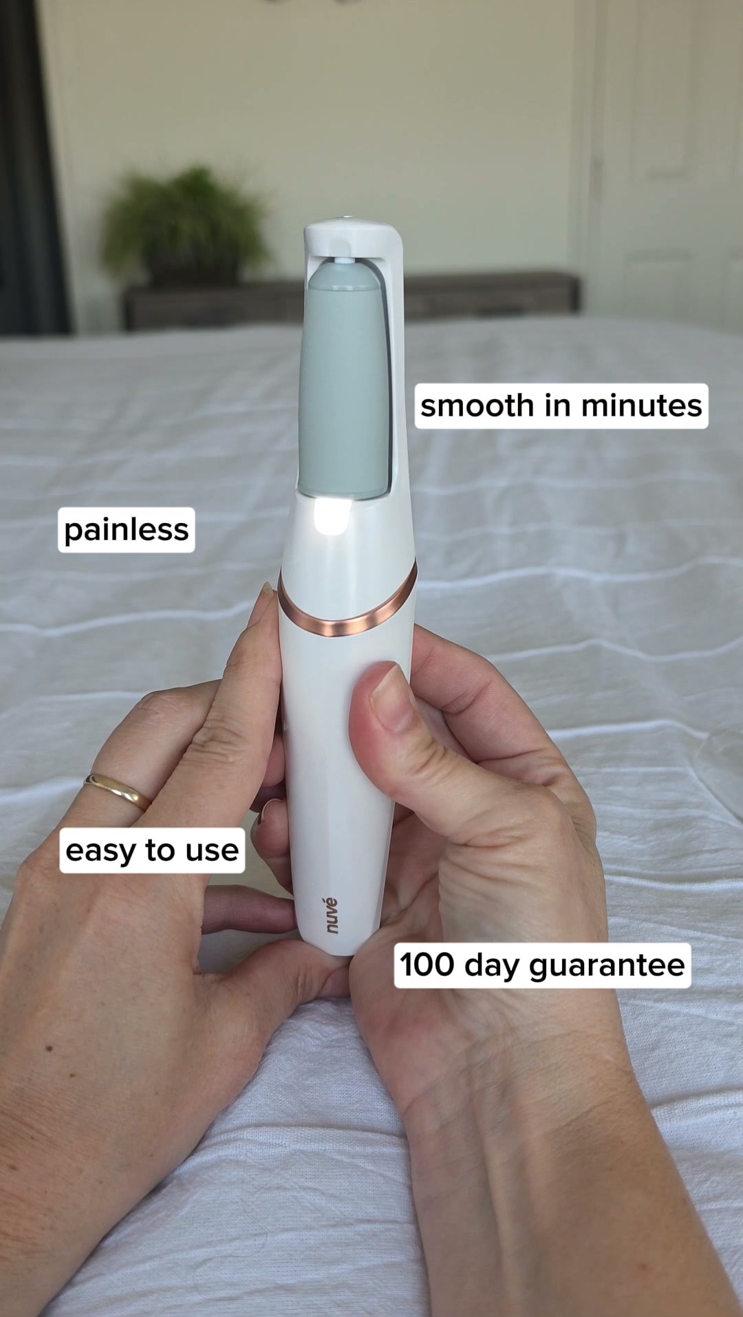 Nuvé Facebook ad: Baby soft feet in 5 minutes flat