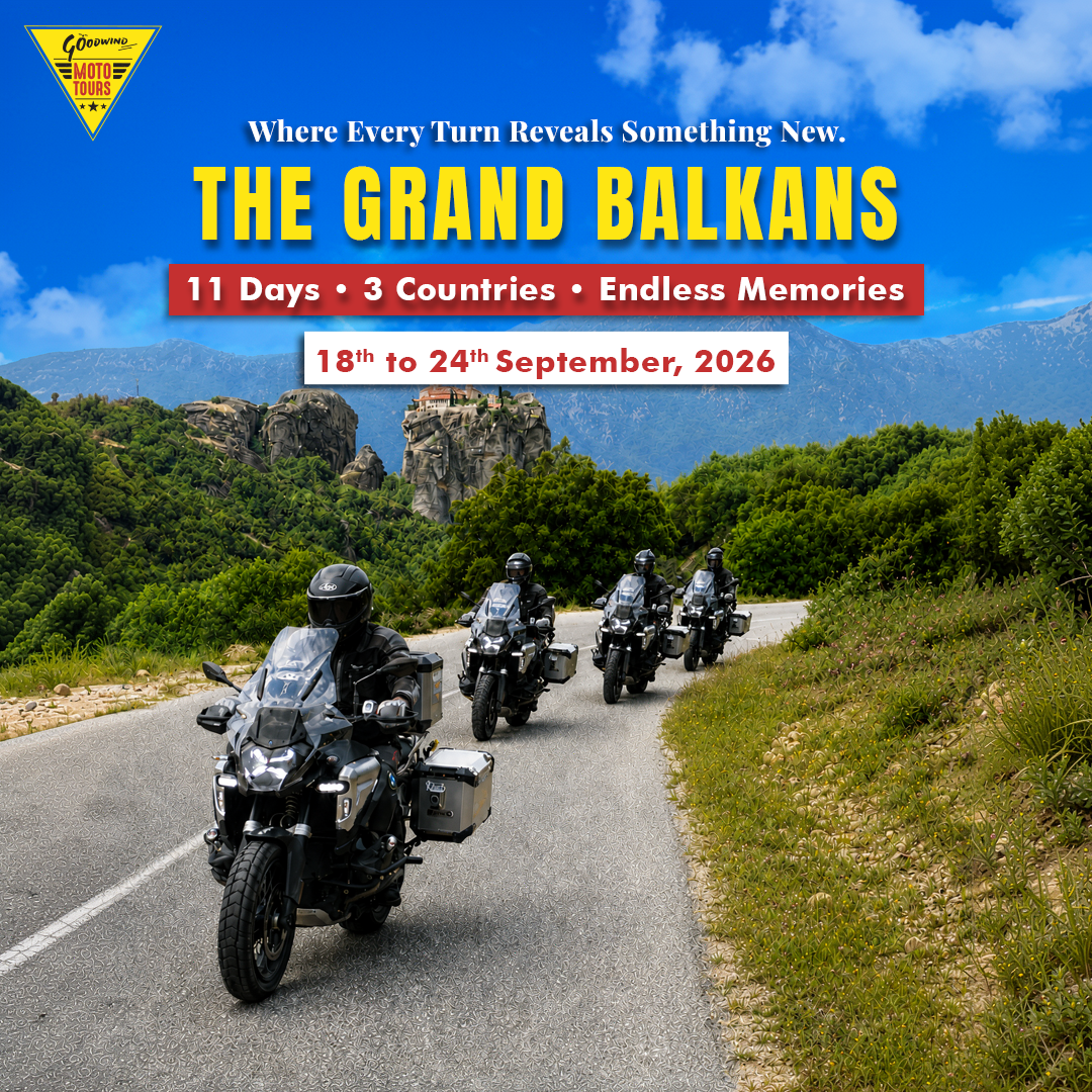 Goodwind Moto Tours Facebook ad: Ride The Grand Balkans