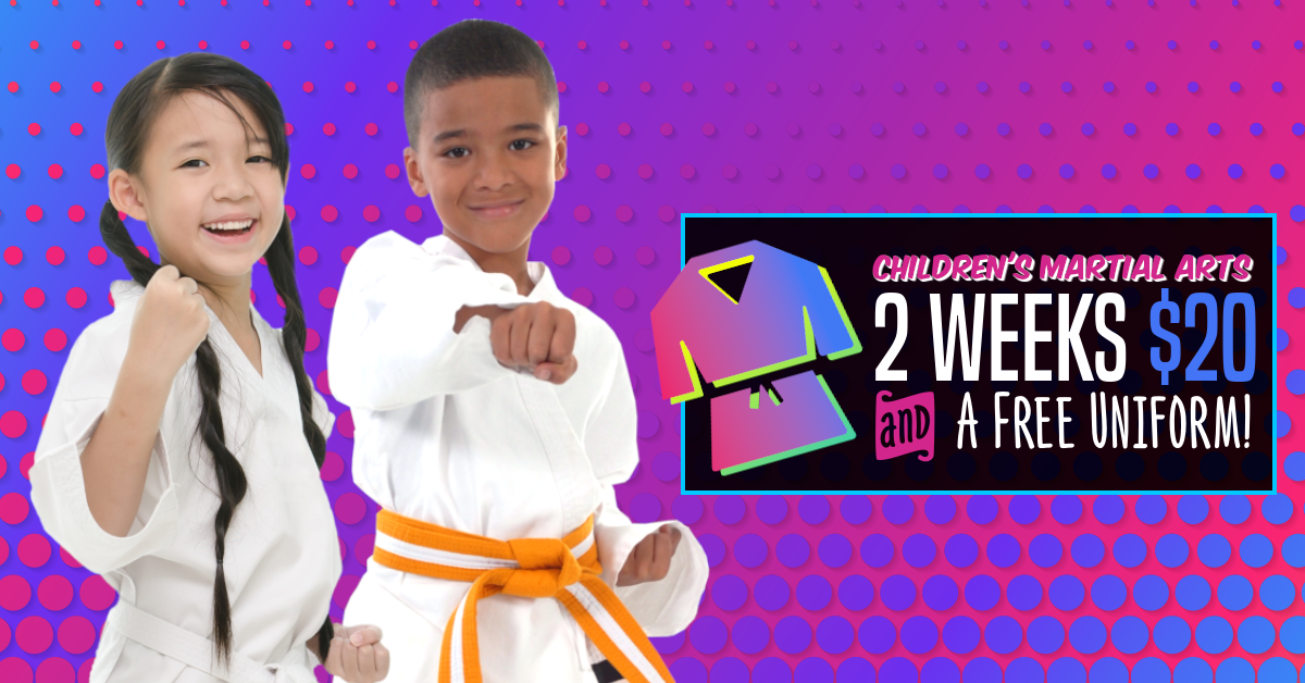 Polaris Taekwondo Facebook ad: 2 Weeks for $20 - Includes a Free Uniform!