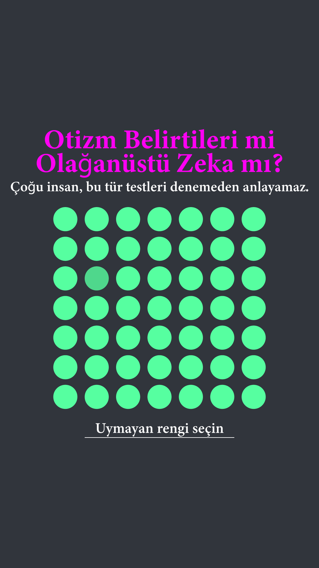 International Brain Test Facebook ad