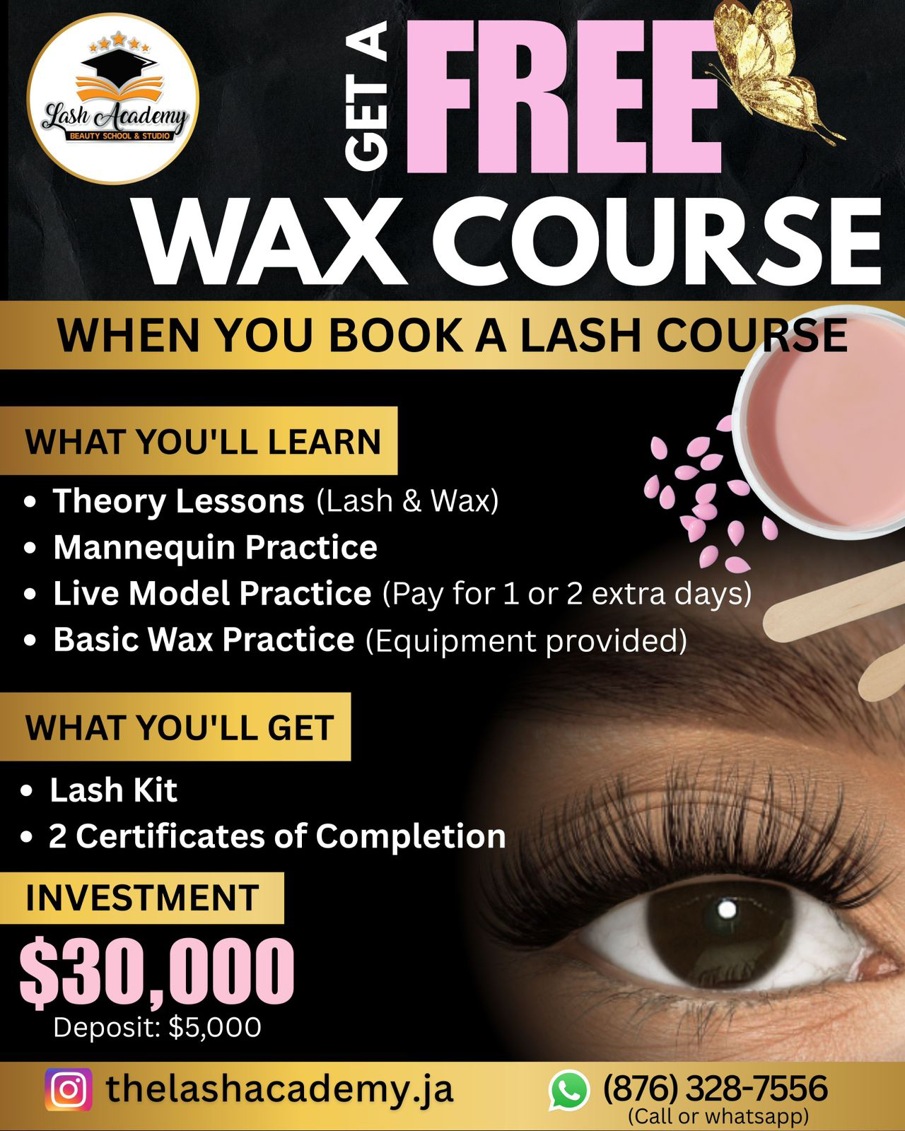 The Lash Academy Facebook ad