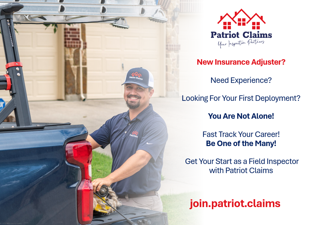Patriot Claims Facebook ad: Join Patriot Claims Property Inspector Team