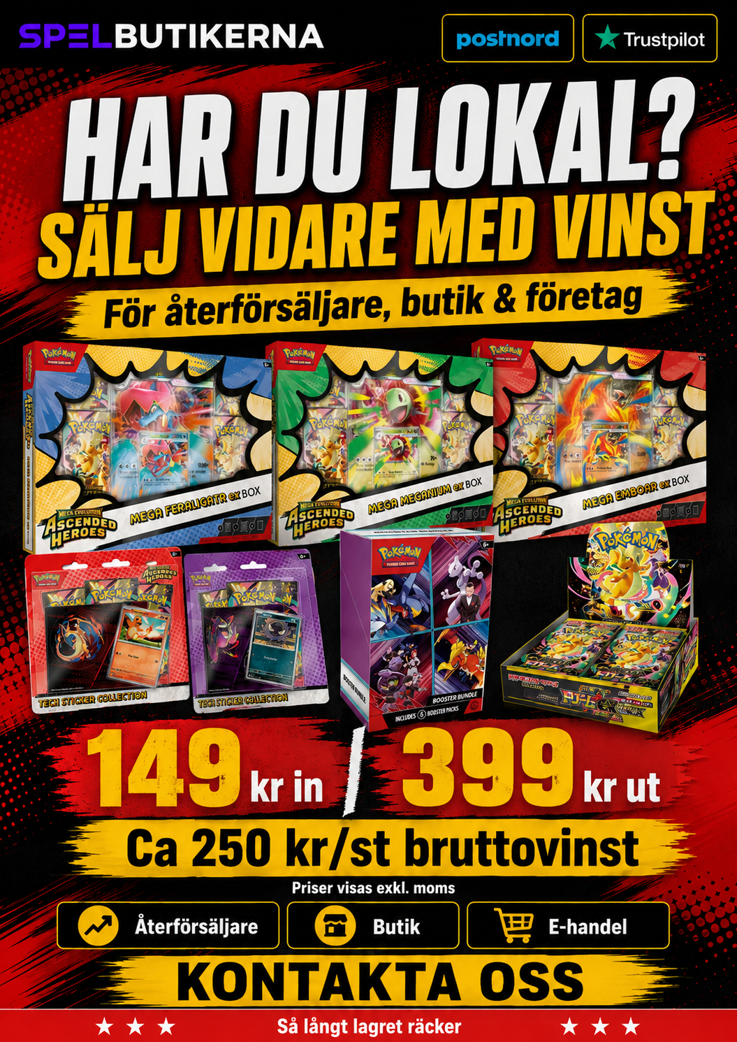 Spelbutikerna AB Facebook ad: Har du lokal? Sälj vidare med vinst