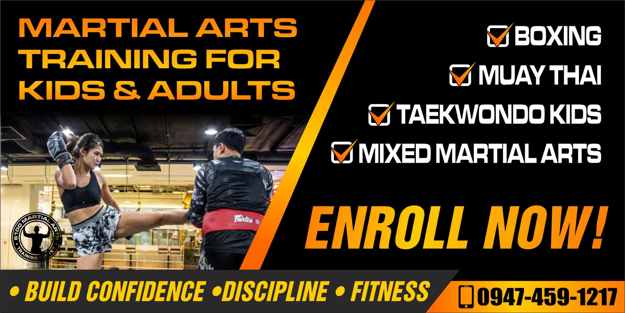 6100 Martial Arts Training Center Facebook ad: We offer both basic fitness and advanced training…