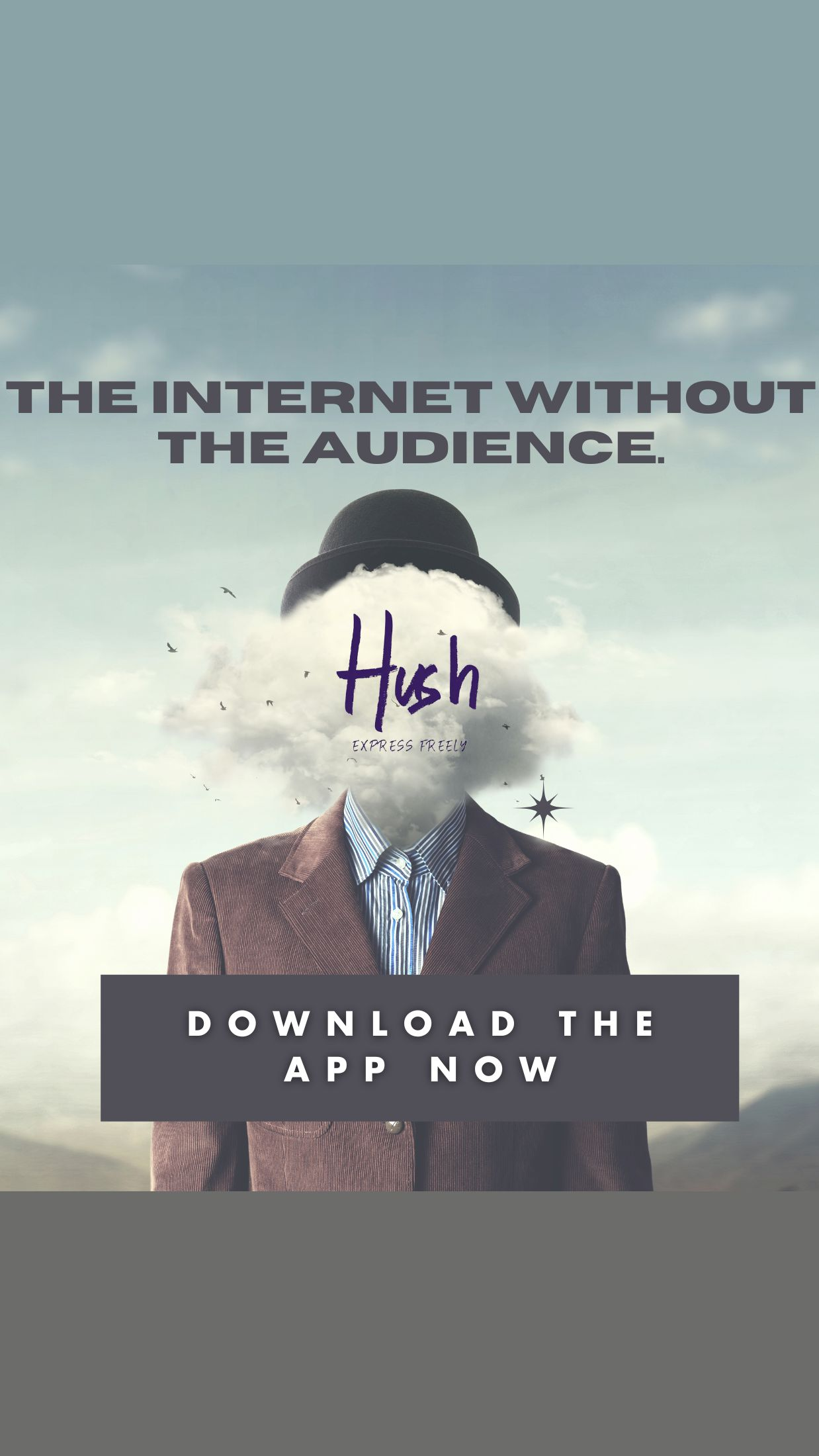 Hush - Express Freely Facebook ad: Say what’s on your mind