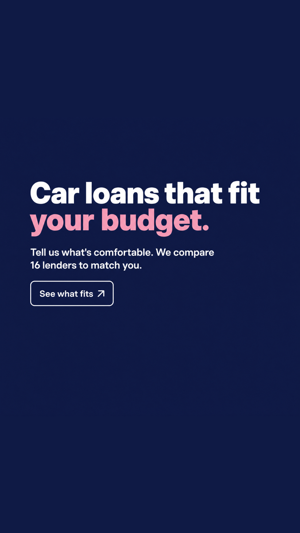Lighthouse Financial Facebook ad: Car loans that fit your budget