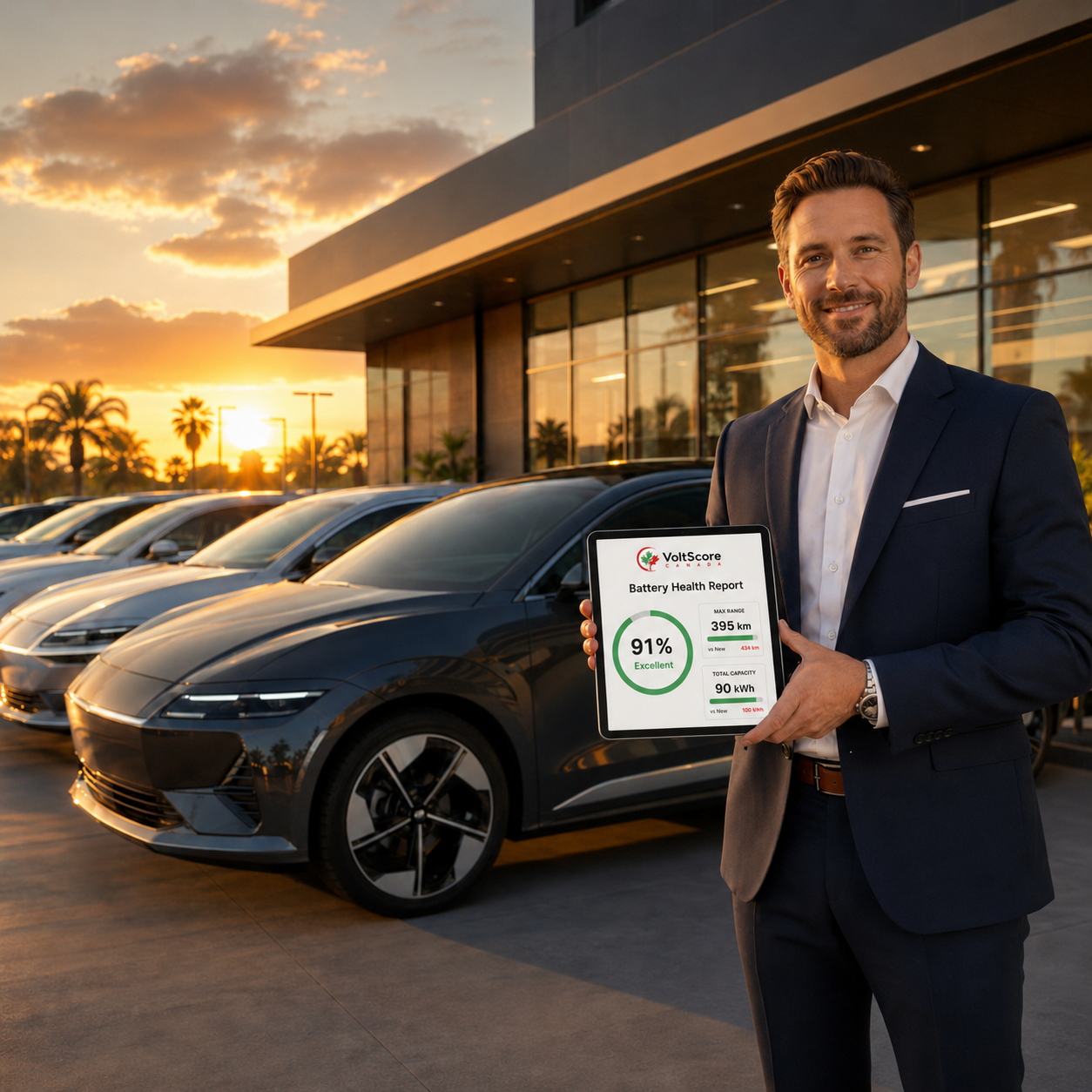 Voltscore Canada Facebook ad: Get Your EV Battery Tested at a NexDrive Shop Near You