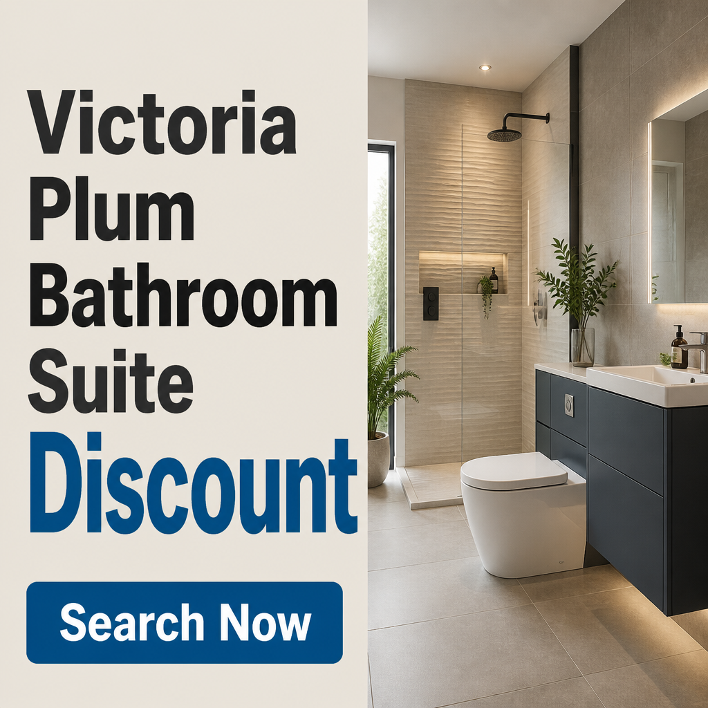 ClorisAlyse Facebook ad: Search for Victoria Plum Bathroom Suite Discount