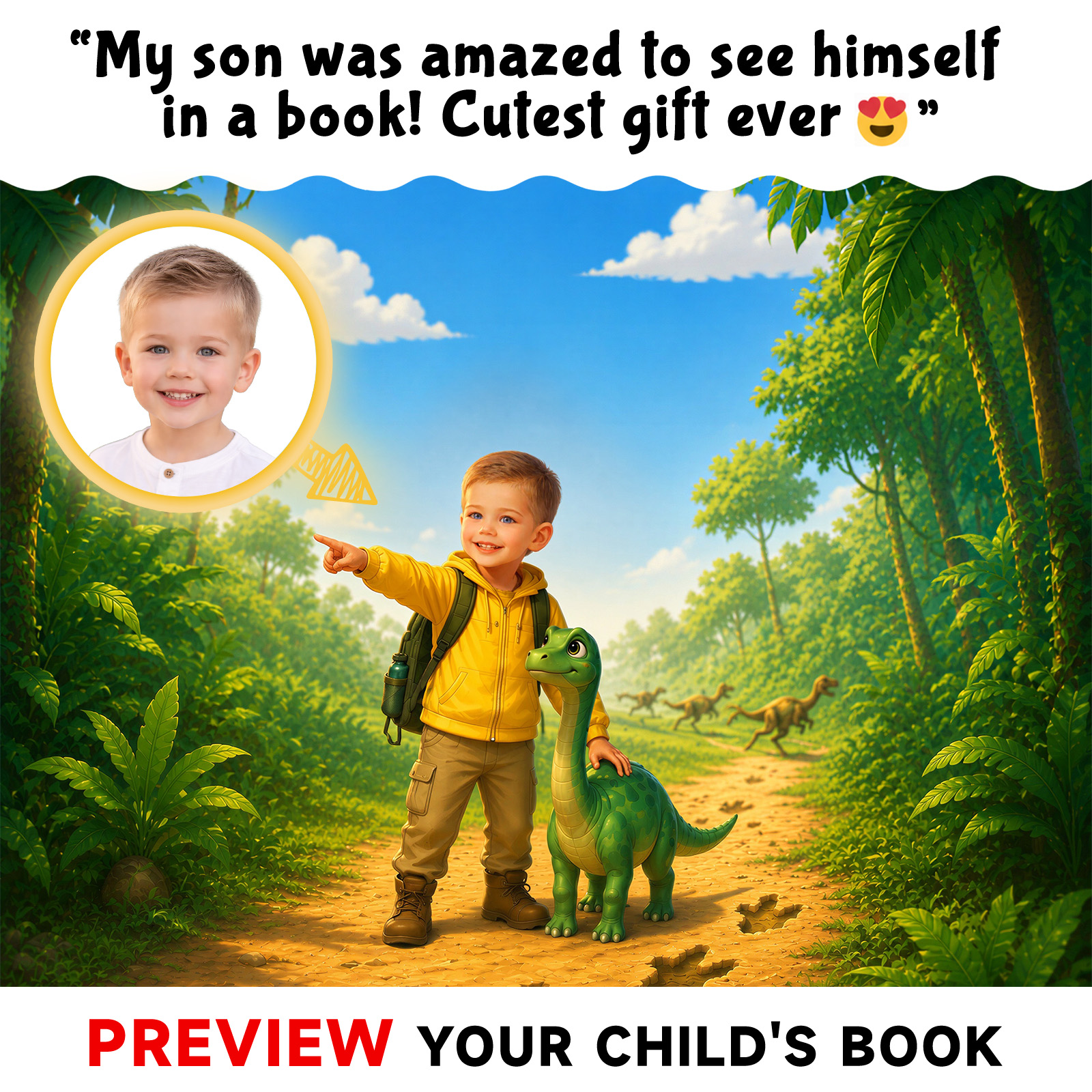 PortraTale Facebook ad: Portratale·personalized storybook·Big Adventures Explorer…