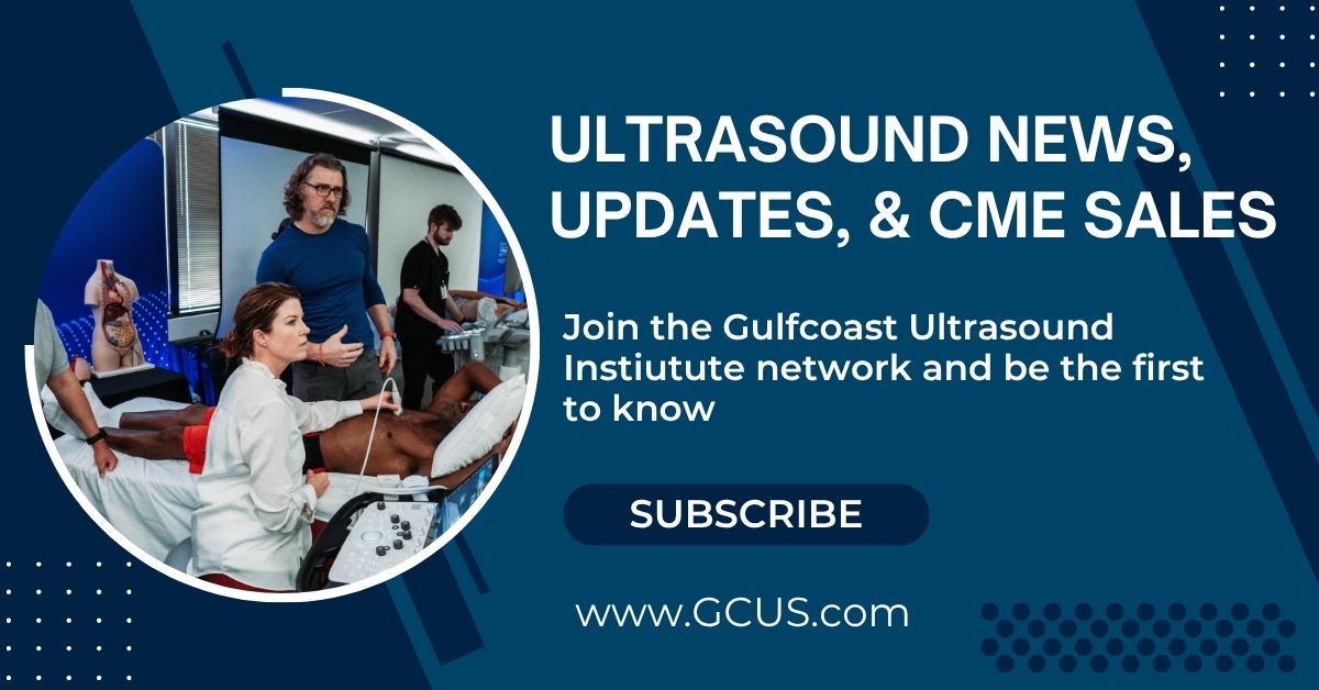 Gulfcoast Ultrasound Institute, Inc. Facebook ad: Subscribe to the Gulfcoast Ultrasound Institute newsletter…