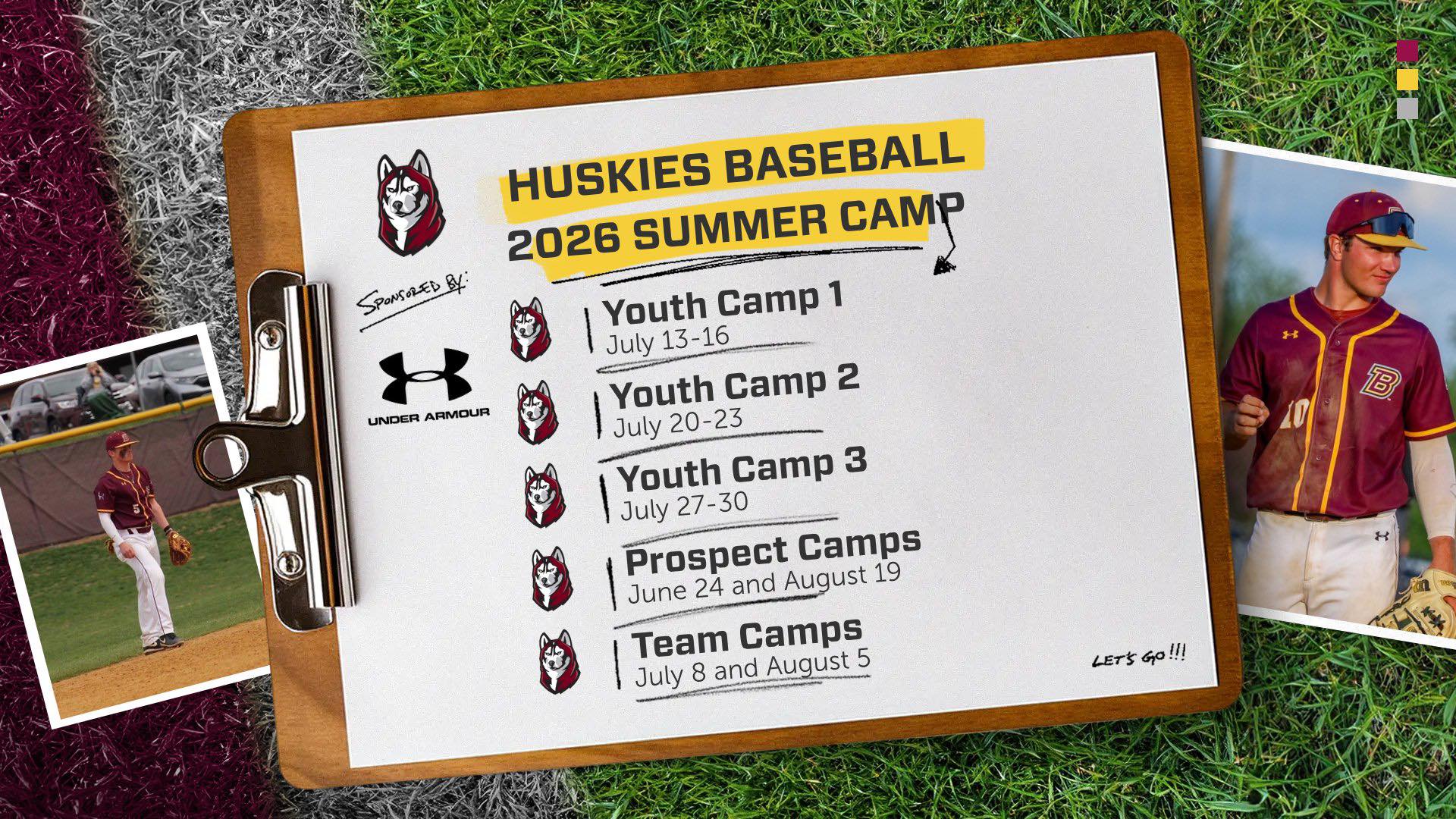 Bloomsburg Huskies Baseball Camps Facebook ad: Registration is OPEN for Huskies Baseball Summer Camp!