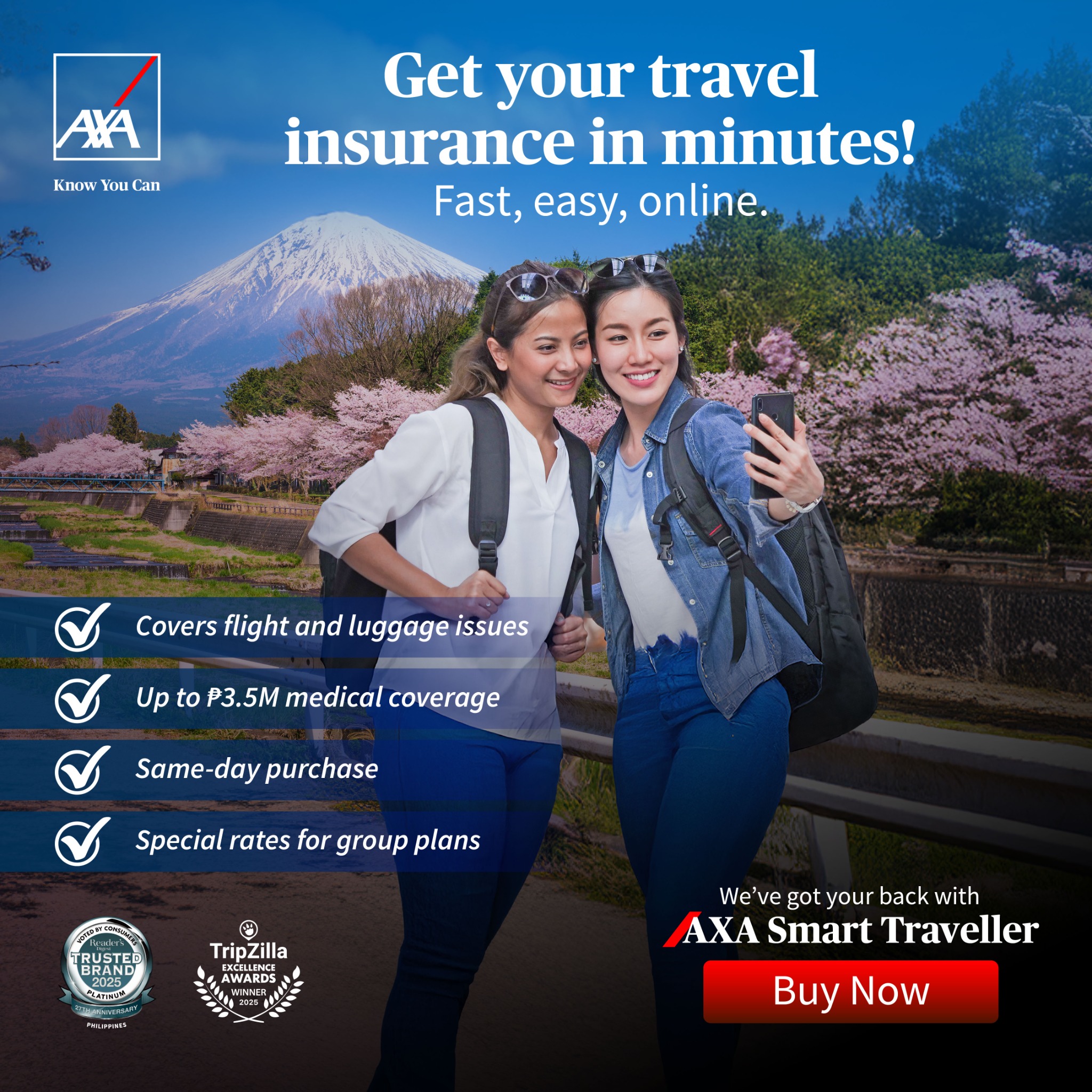 AXA Philippines Facebook ad from Jul 1, 2026