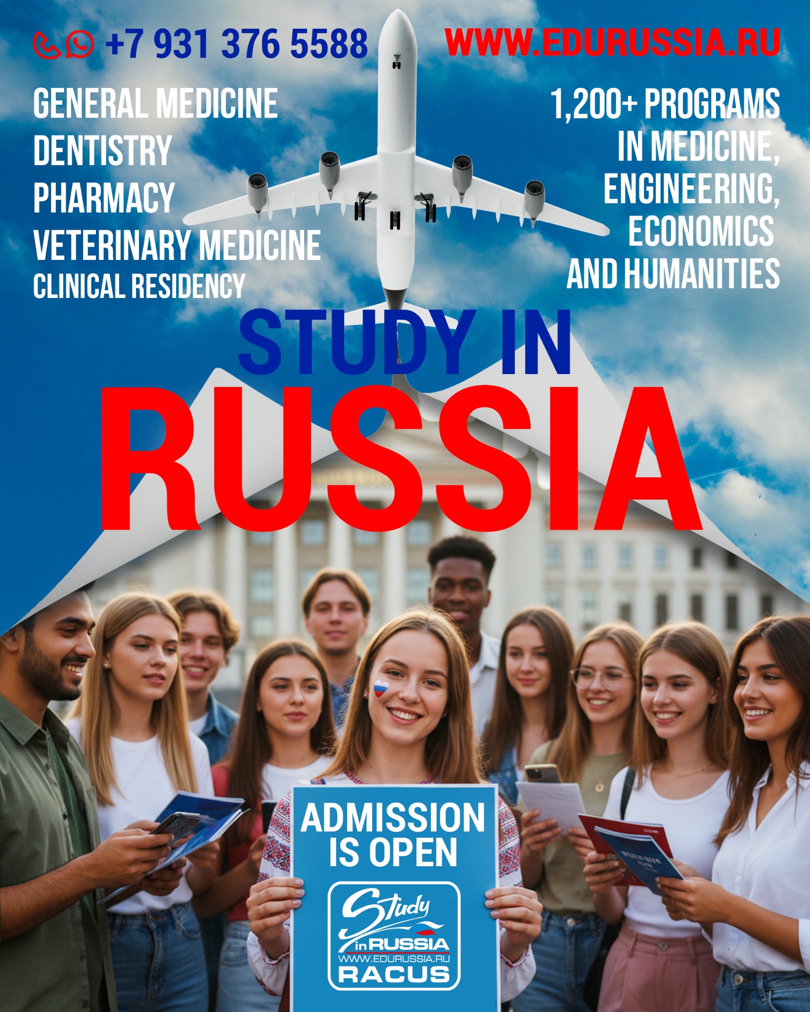 Eduracus Facebook ad: Study in Russia!