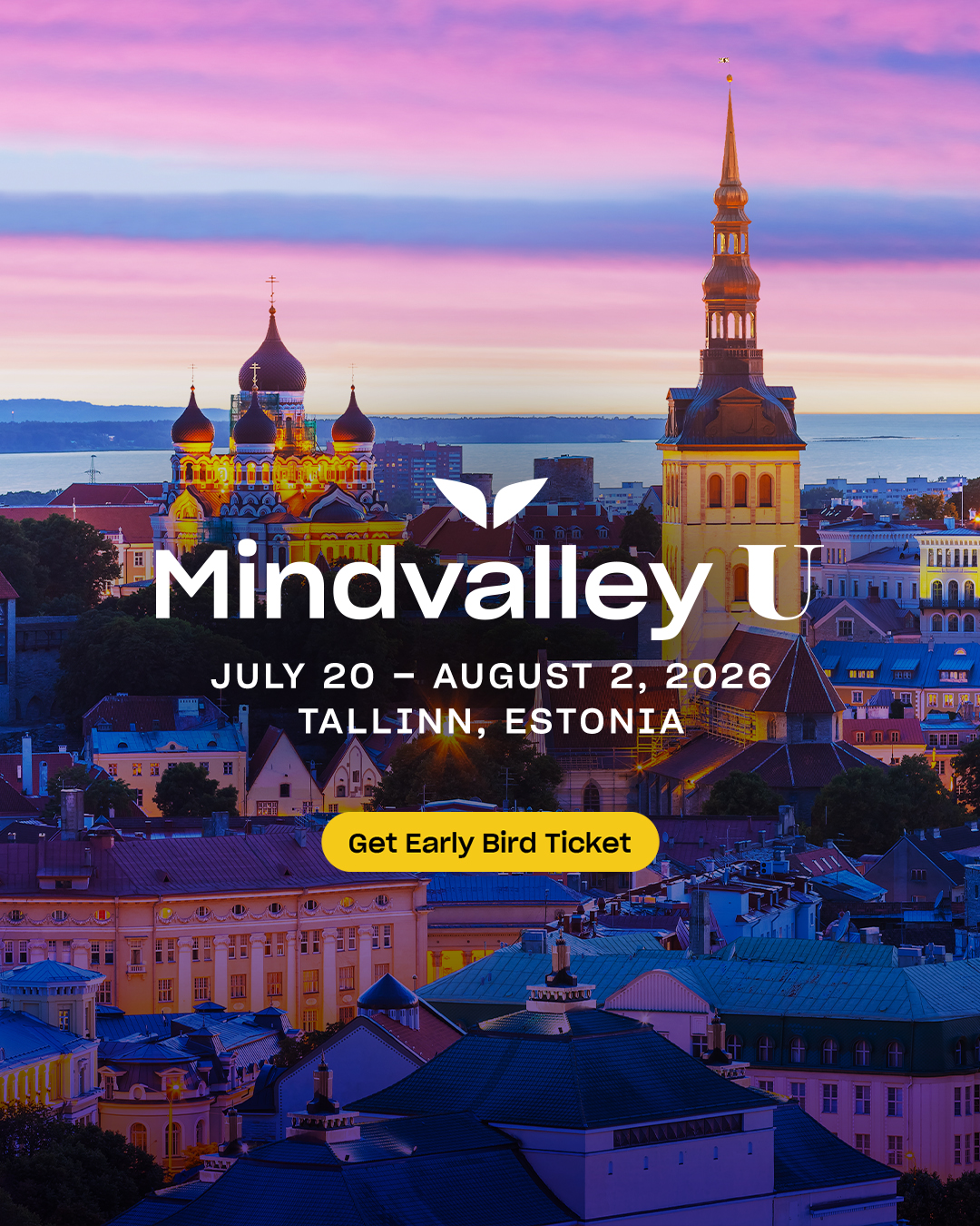 Mindvalley Facebook ad: Experience Mindvalley U in Tallinn