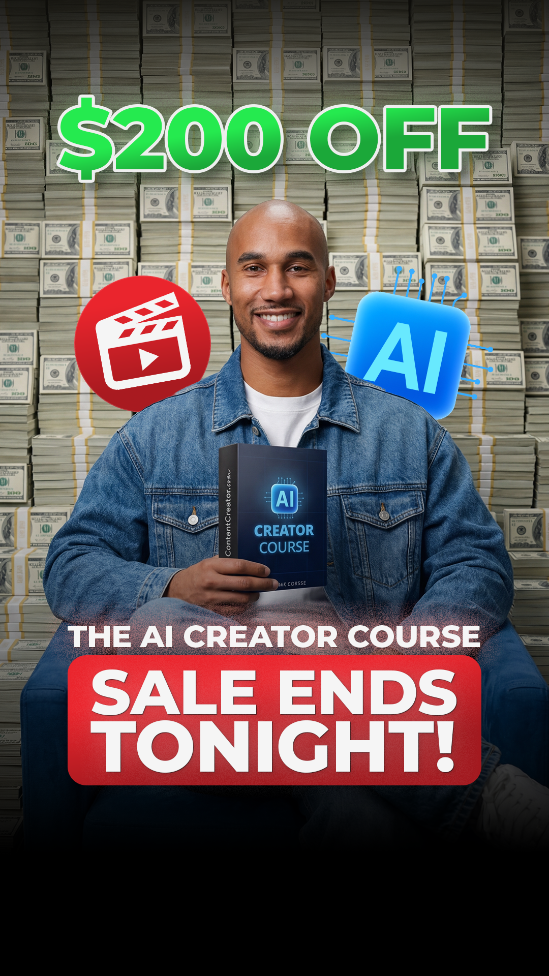 Lorien Dean Facebook ad: 68% Discount Ends Tonight AI Creator Course