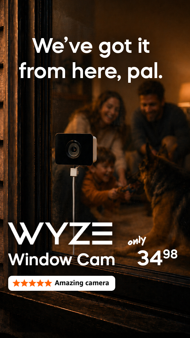 Wyze Facebook ad: Outdoor Security Camera. Zero Outdoor Installation.