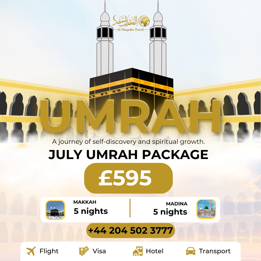 Al-Muqadas Travel Facebook ad: Umrah and Hajj Packages Available