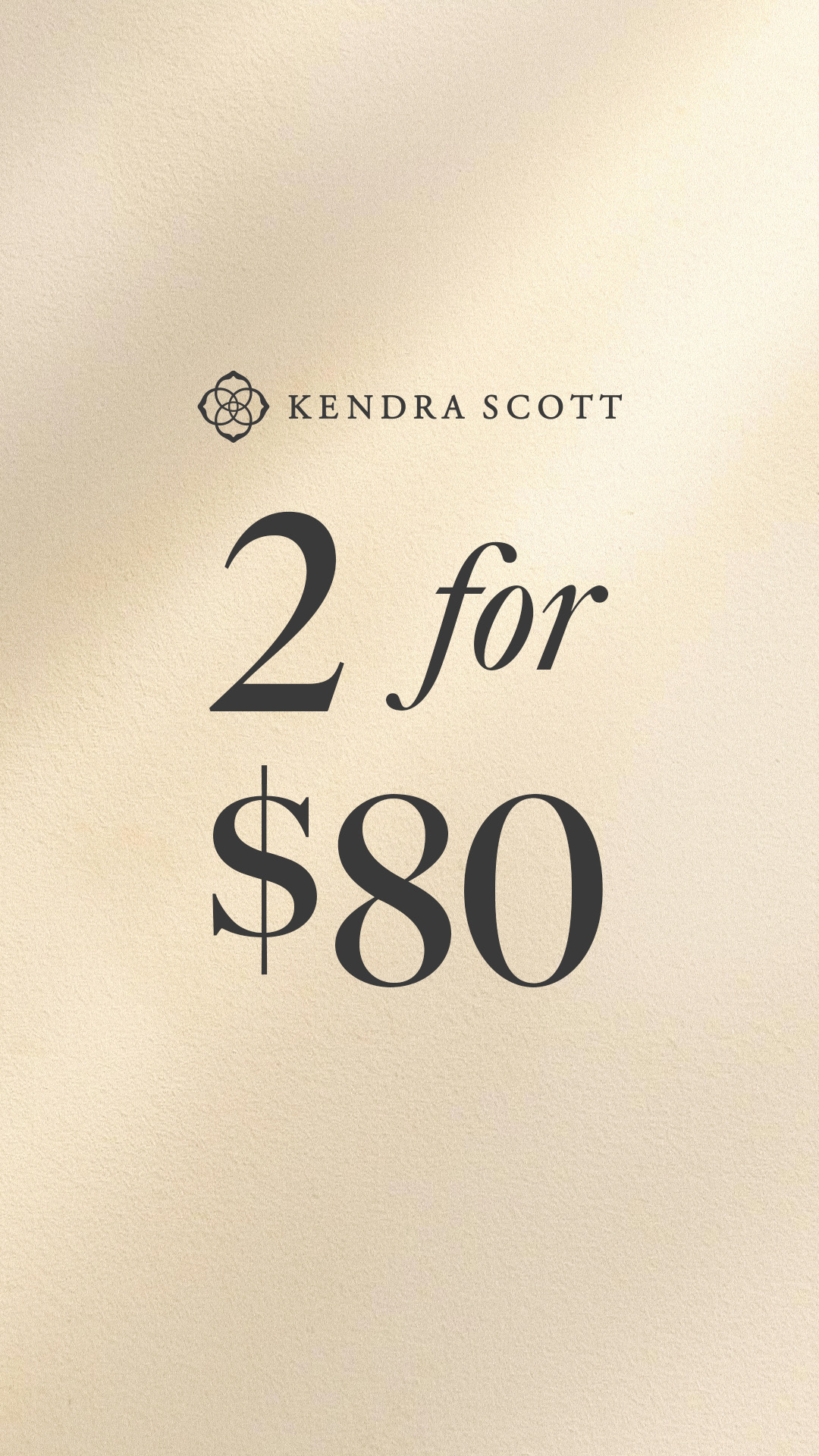 Kendra Scott Facebook ad: Shop 2 for $80