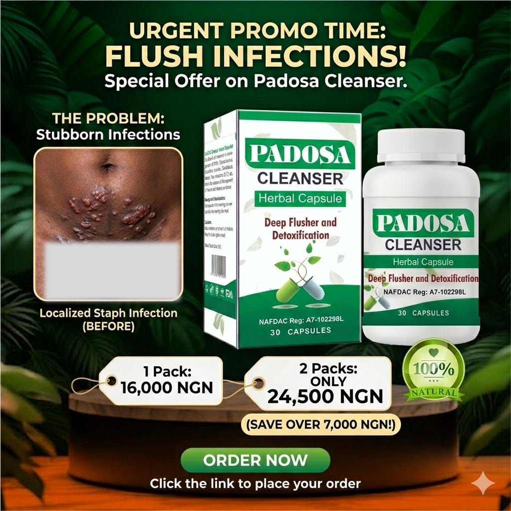 Padosa Infection Cleanser Facebook ad: 1029 Testimonies in Nigeria and Counting. Free Delivery +…