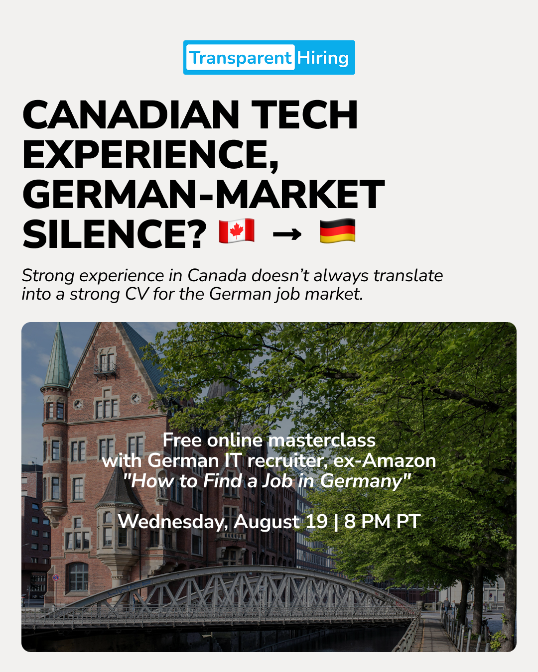 Transparent Hiring Facebook ad from Aug 14, 2026