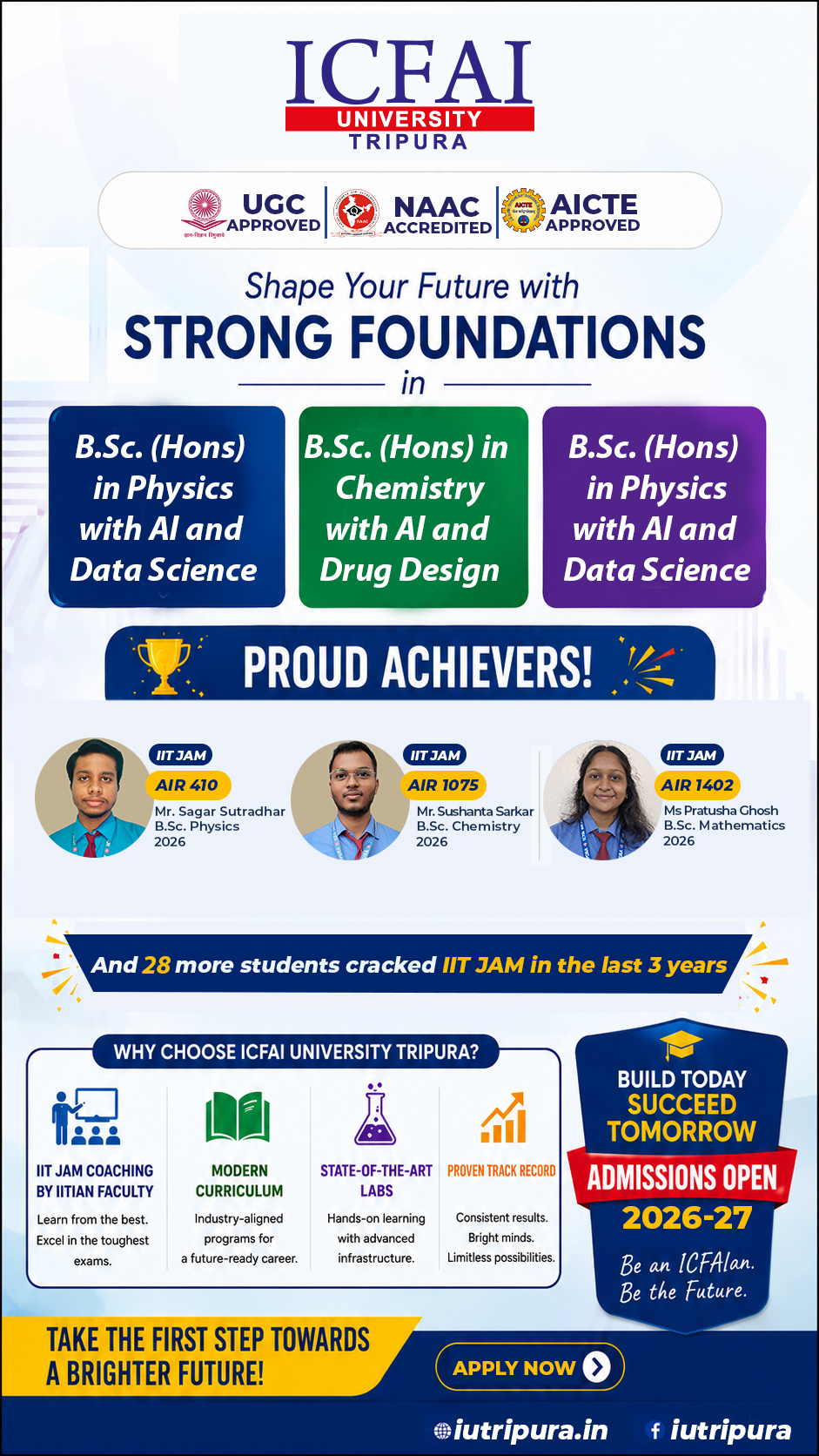 ICFAI University, Tripura Facebook ad